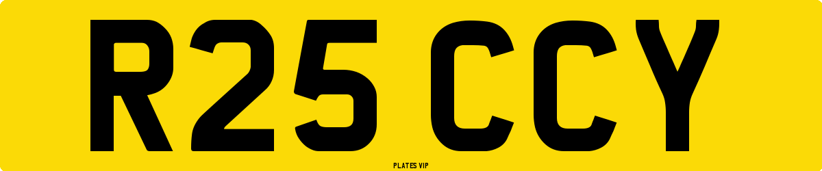 R25 CCY Number Plate