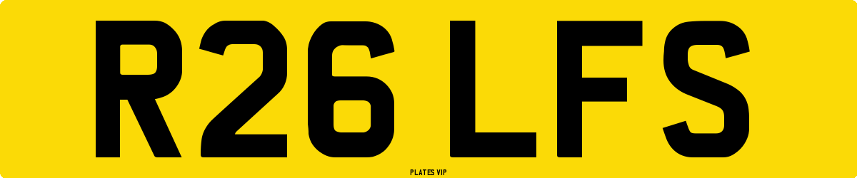 R26 LFS Number Plate