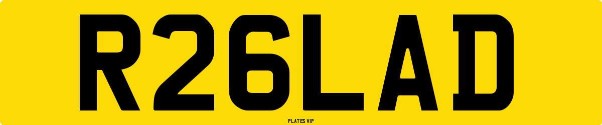 R26LAD Number Plate