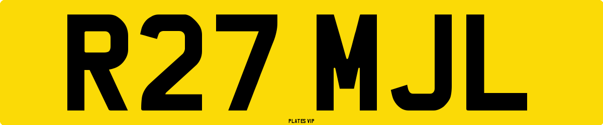 R27 MJL Number Plate