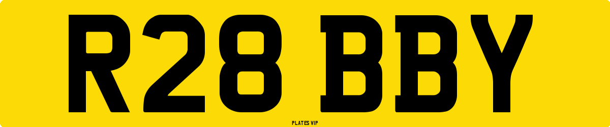 R28 BBY Number Plate