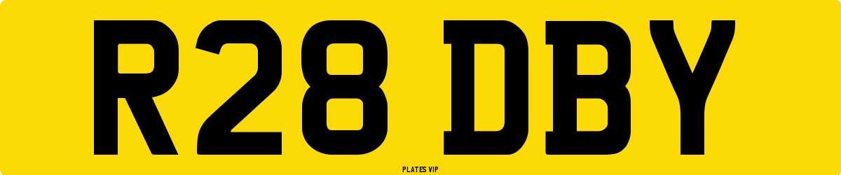 R28 DBY Number Plate