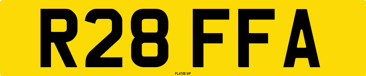 R28 FFA Number Plate