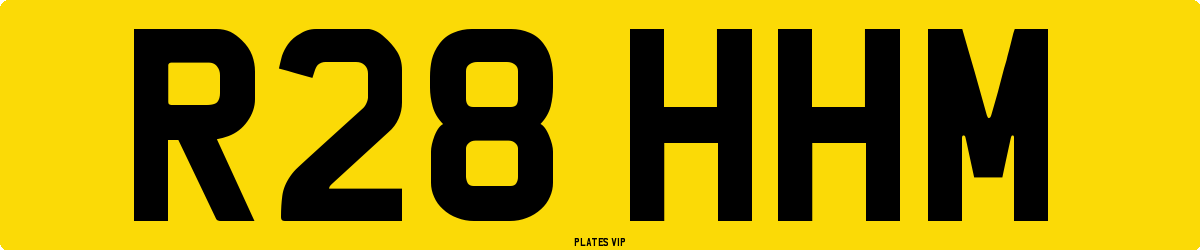 R28 HHM Number Plate