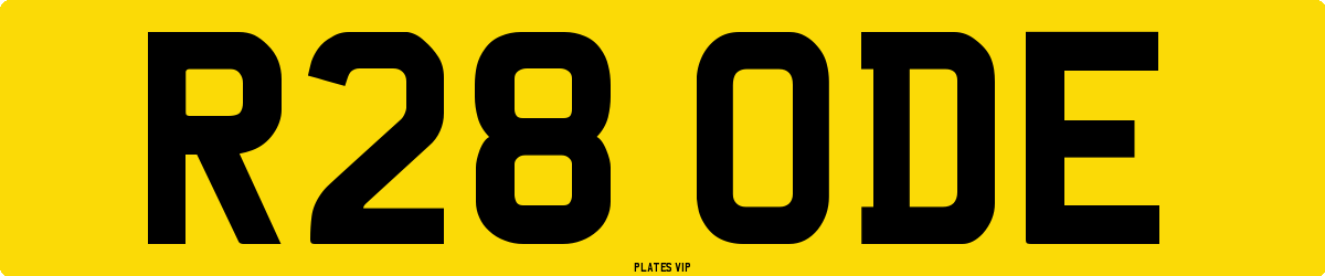 R28 ODE Number Plate