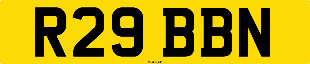 R29 BBN Number Plate