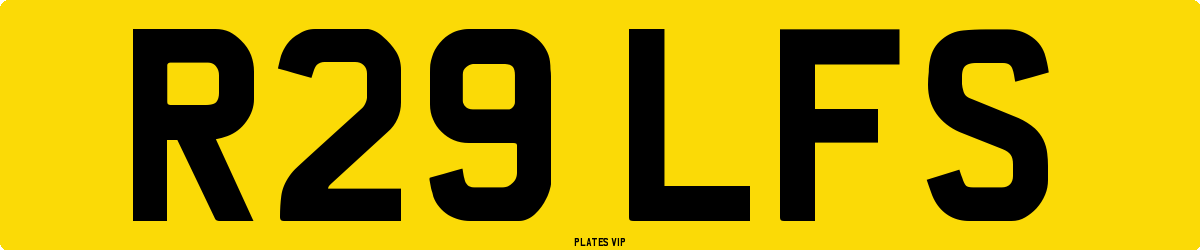 R29 LFS Number Plate