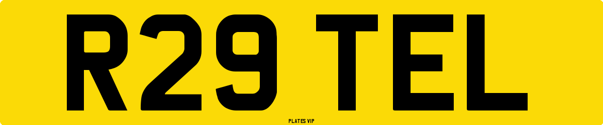 R29 TEL Number Plate