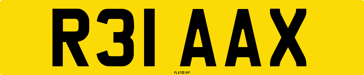 R31 AAX Number Plate