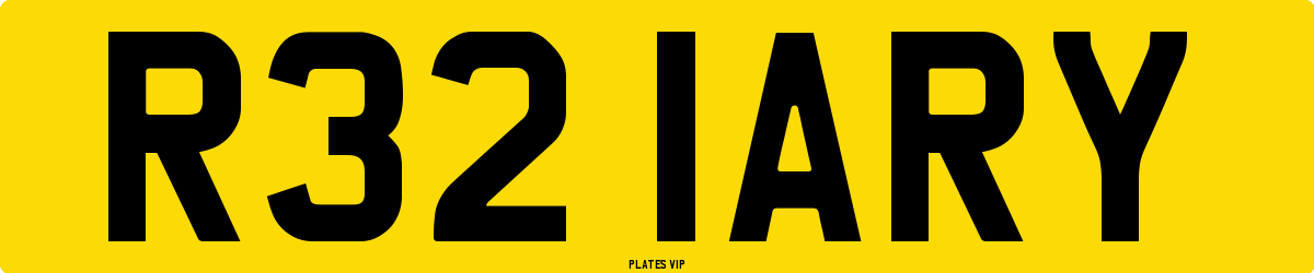 R32 IARY Number Plate
