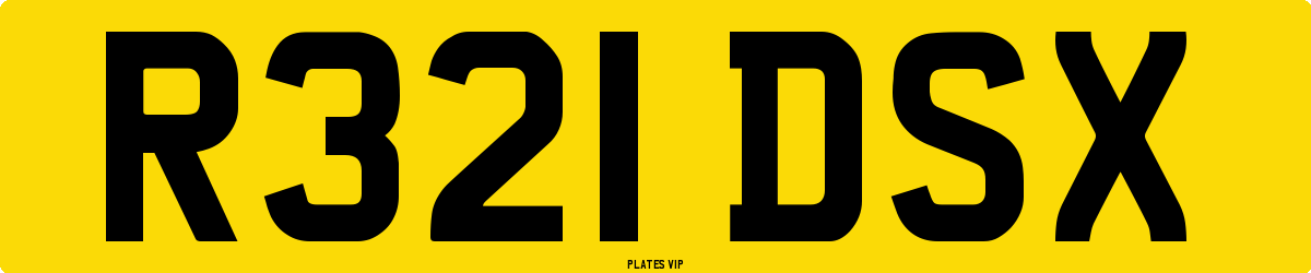 R321 DSX Number Plate