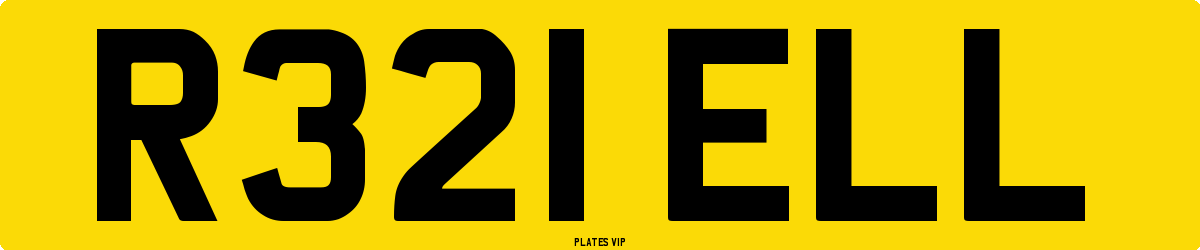 R321 ELL Number Plate