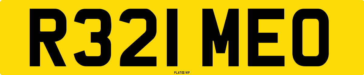 R321 MEO Number Plate