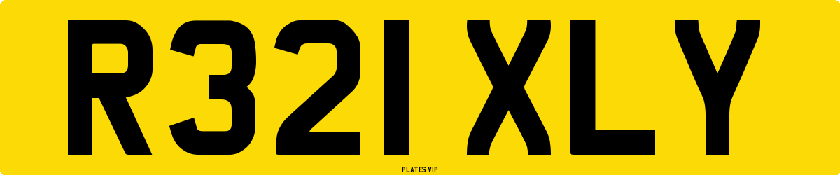 R321 XLY Number Plate