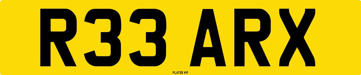 R33 ARX Number Plate