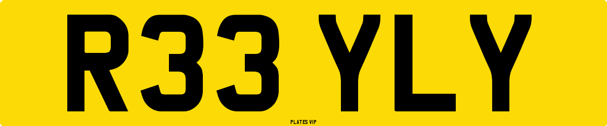 R33 YLY Number Plate