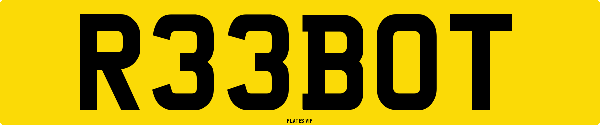 R33BOT Number Plate