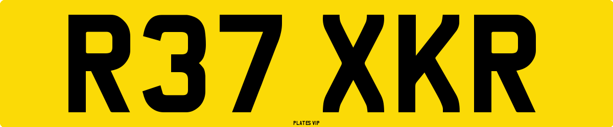 R37 XKR Number Plate