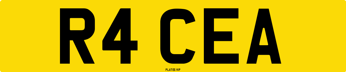 R4 CEA Number Plate