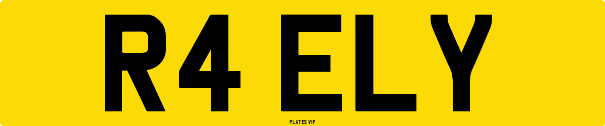 R4 ELY Number Plate