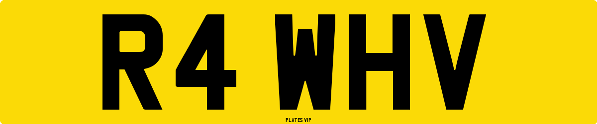 R4 WHV Number Plate