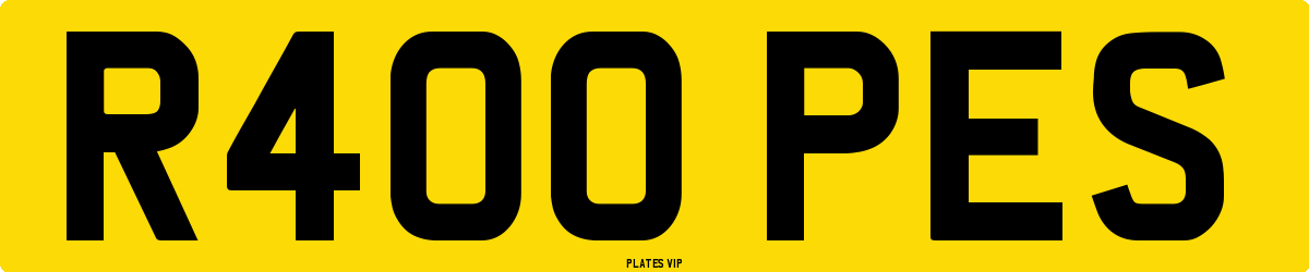 R400 PES Number Plate