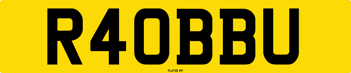 R40BBU Number Plate