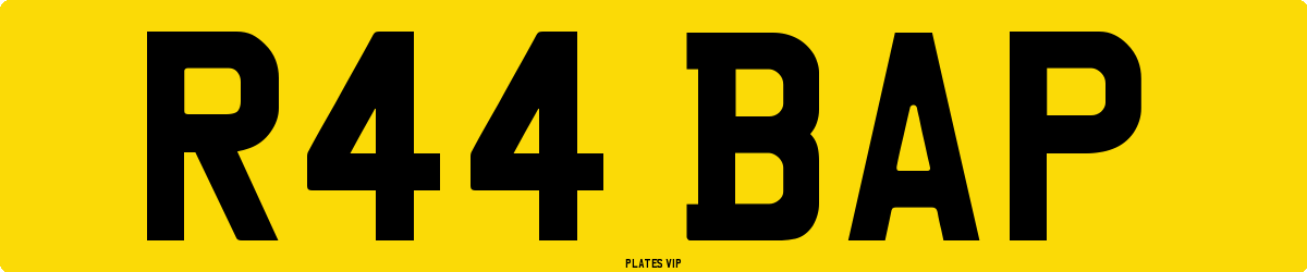 R44 BAP Number Plate
