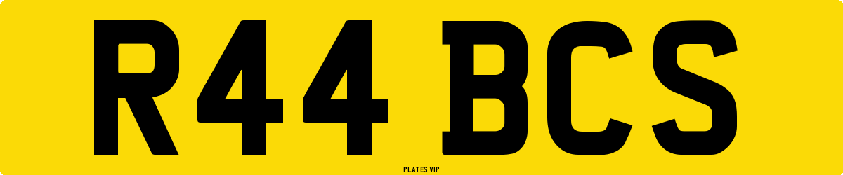R44 BCS Number Plate