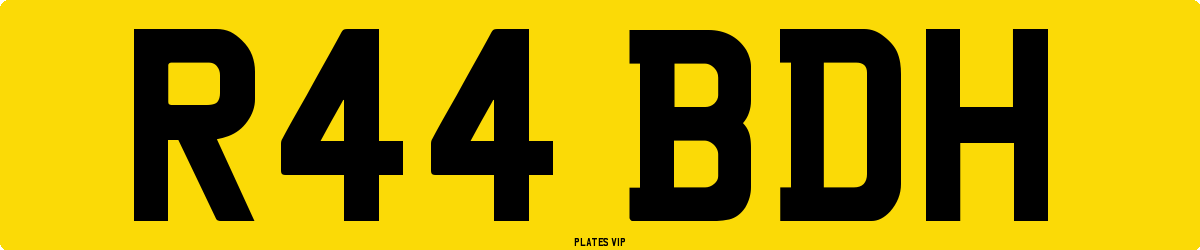 R44 BDH Number Plate