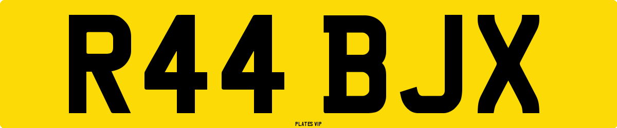 R44 BJX Number Plate