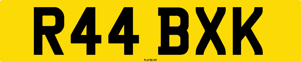 R44 BXK Number Plate