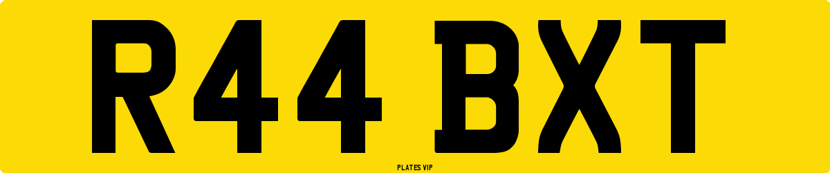 R44 BXT Number Plate