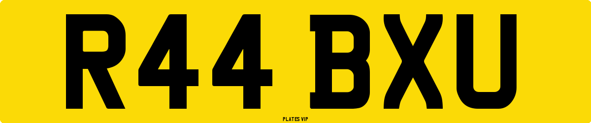 R44 BXU Number Plate