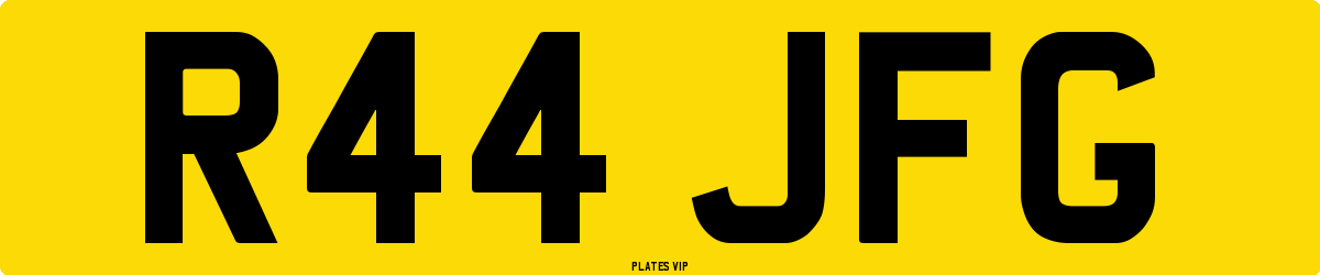 R44 JFG Number Plate