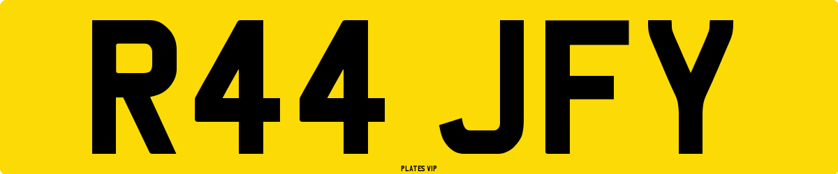 R44 JFY Number Plate