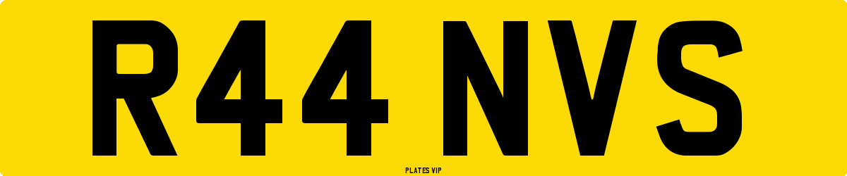 R44 NVS Number Plate