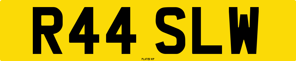 R44 SLW Number Plate
