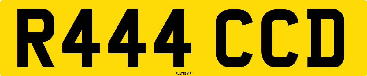 R444 CCD Number Plate