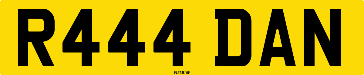 R444 DAN Number Plate