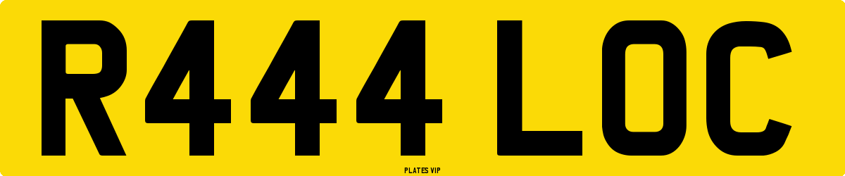 R444 LOC Number Plate