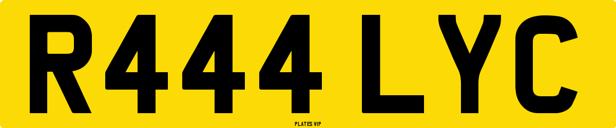 R444 LYC Number Plate