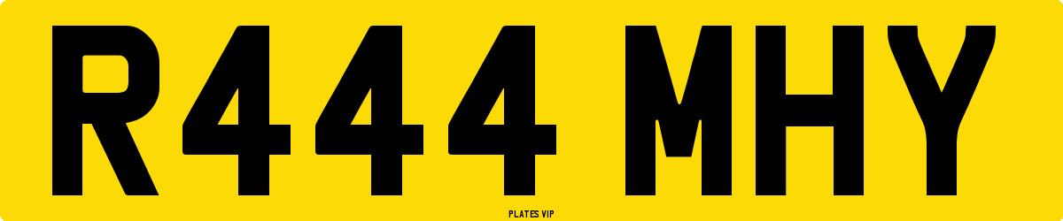 R444 MHY Number Plate