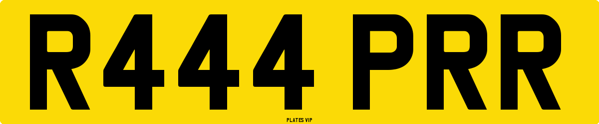 R444 PRR Number Plate
