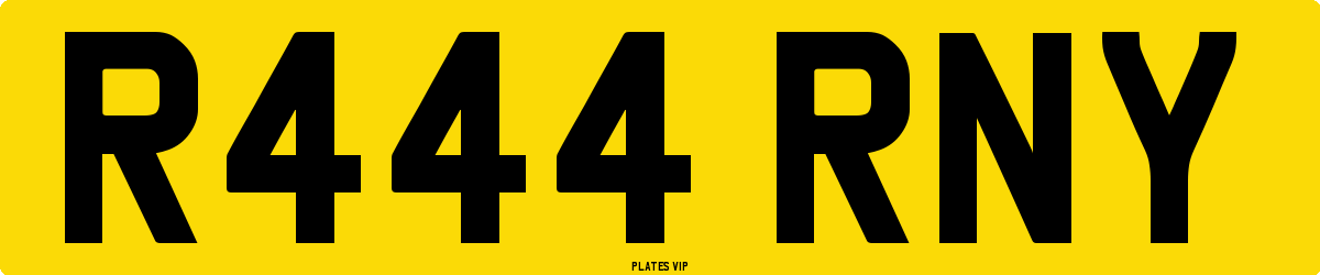 R444 RNY Number Plate