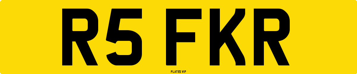 R5 FKR Number Plate