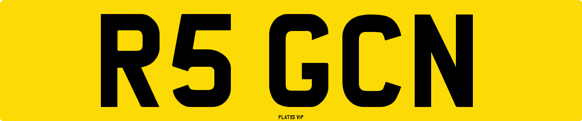 R5 GCN Number Plate
