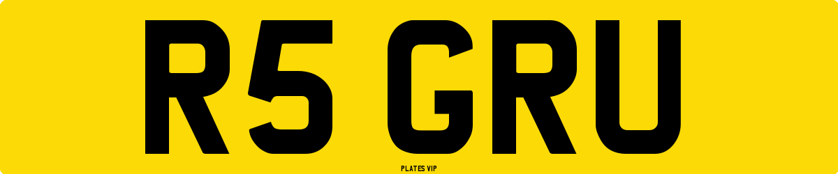R5 GRU Number Plate