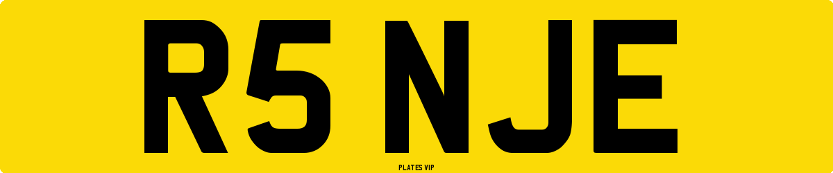 R5 NJE Number Plate