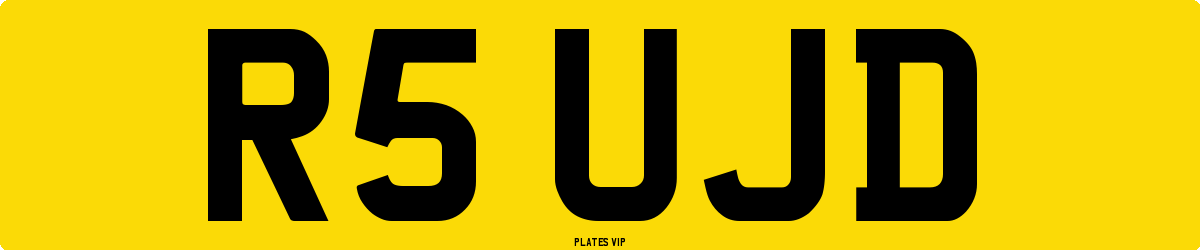 R5 UJD Number Plate